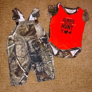 Baby Camo Overalls and Shirt